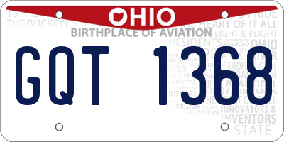 OH license plate GQT1368