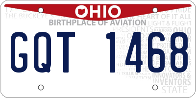 OH license plate GQT1468