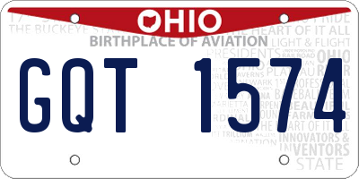 OH license plate GQT1574