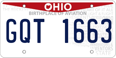 OH license plate GQT1663