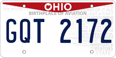 OH license plate GQT2172