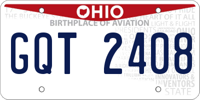 OH license plate GQT2408