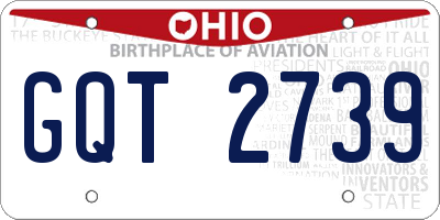 OH license plate GQT2739