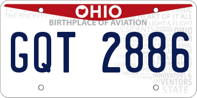 OH license plate GQT2886