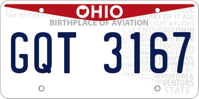OH license plate GQT3167