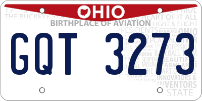 OH license plate GQT3273