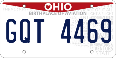 OH license plate GQT4469