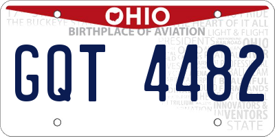 OH license plate GQT4482