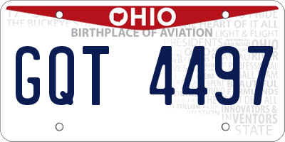 OH license plate GQT4497