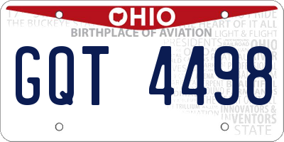 OH license plate GQT4498