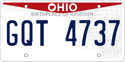 OH license plate GQT4737