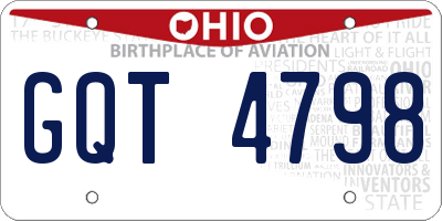 OH license plate GQT4798