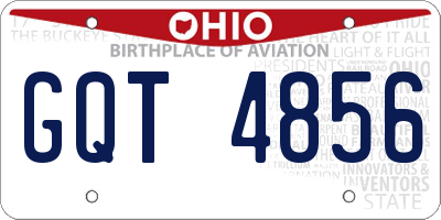 OH license plate GQT4856