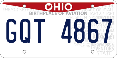OH license plate GQT4867