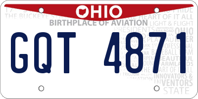 OH license plate GQT4871