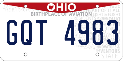 OH license plate GQT4983