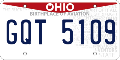 OH license plate GQT5109
