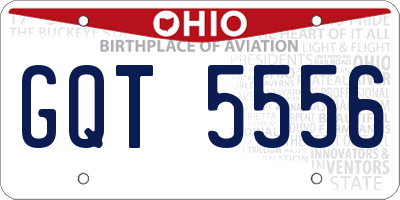 OH license plate GQT5556