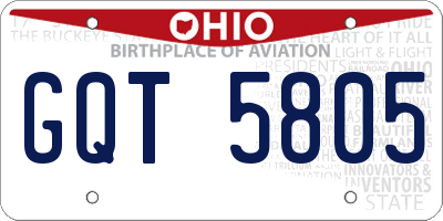 OH license plate GQT5805