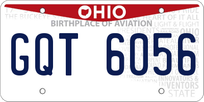 OH license plate GQT6056