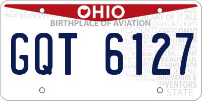 OH license plate GQT6127