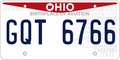 OH license plate GQT6766