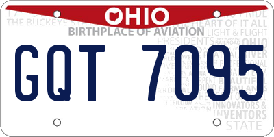 OH license plate GQT7095