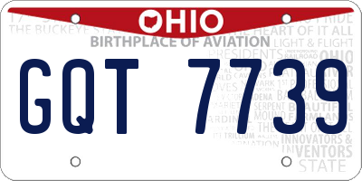 OH license plate GQT7739