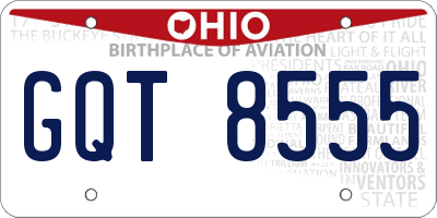 OH license plate GQT8555