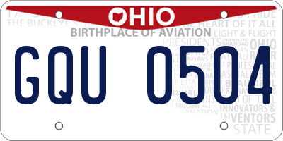 OH license plate GQU0504