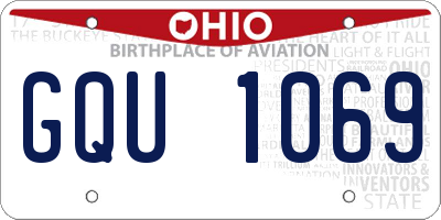 OH license plate GQU1069