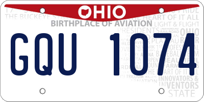 OH license plate GQU1074