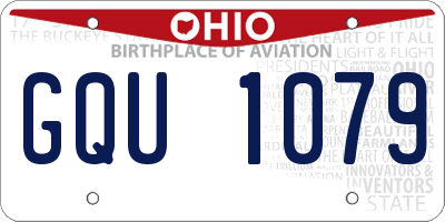 OH license plate GQU1079