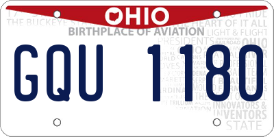 OH license plate GQU1180