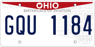 OH license plate GQU1184