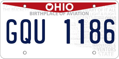 OH license plate GQU1186