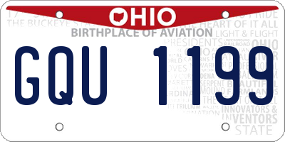 OH license plate GQU1199