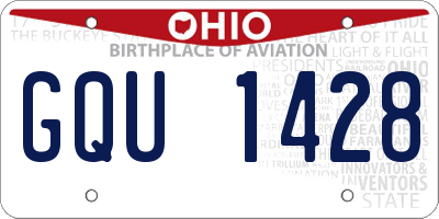 OH license plate GQU1428