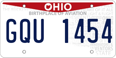 OH license plate GQU1454