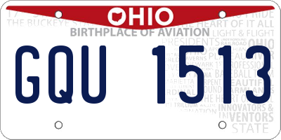 OH license plate GQU1513