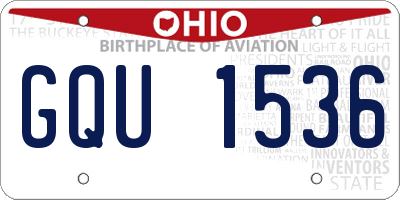 OH license plate GQU1536