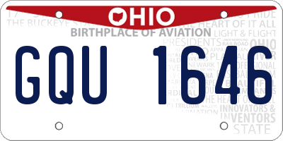 OH license plate GQU1646