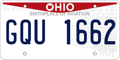 OH license plate GQU1662