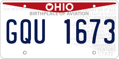 OH license plate GQU1673