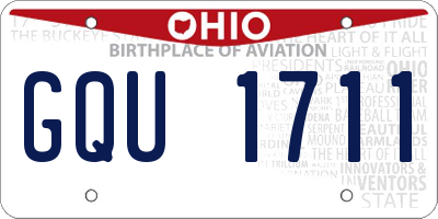 OH license plate GQU1711