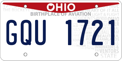 OH license plate GQU1721