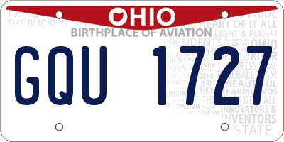 OH license plate GQU1727