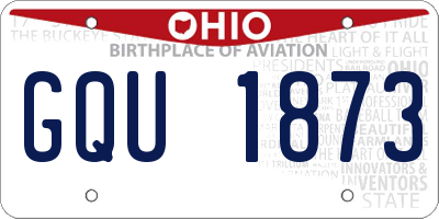 OH license plate GQU1873