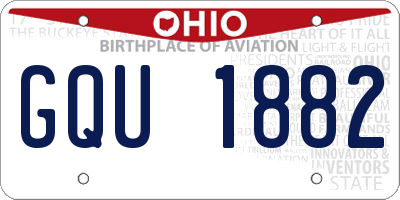 OH license plate GQU1882