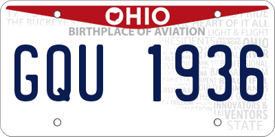 OH license plate GQU1936